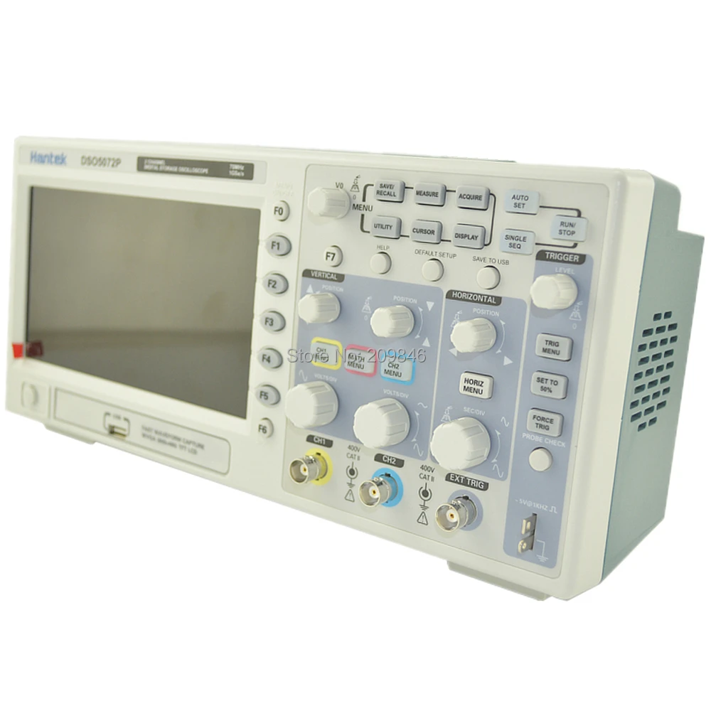 Hantek DSO5072P Цифровой осциллограф 70 мГц 2 Каналы 1GSa/S запись Длина 40 К USB 2ch|storage