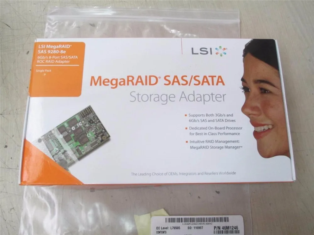 

LSI MegaRAID SAS 9280-8e LSI00205 6Gb/s 8-Port External Raid Controller Card