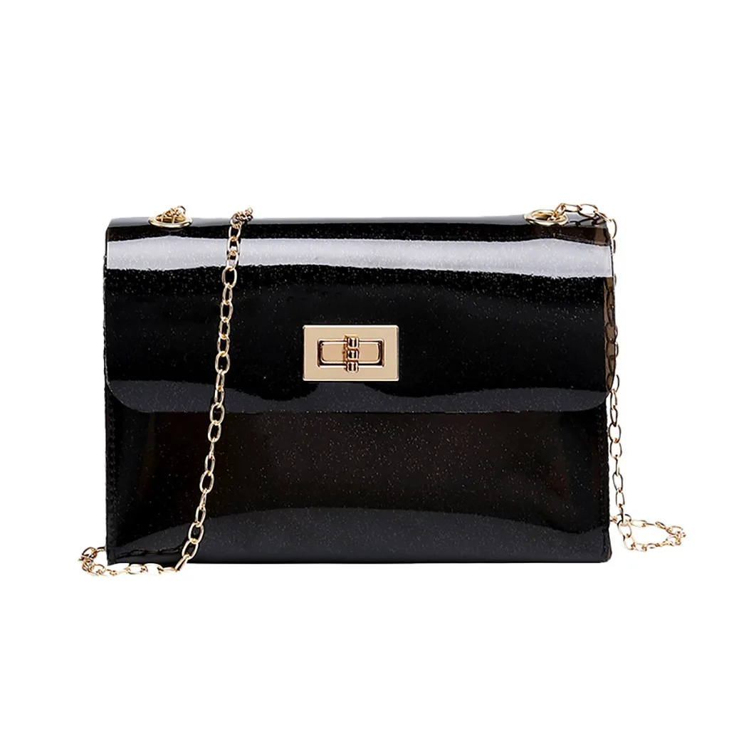 

Fashion Lady Solid Shoulders Jelly Package Hobos Shape Letter Purse Mobile Phone Hasp Messenger Bag luxury handbags for women