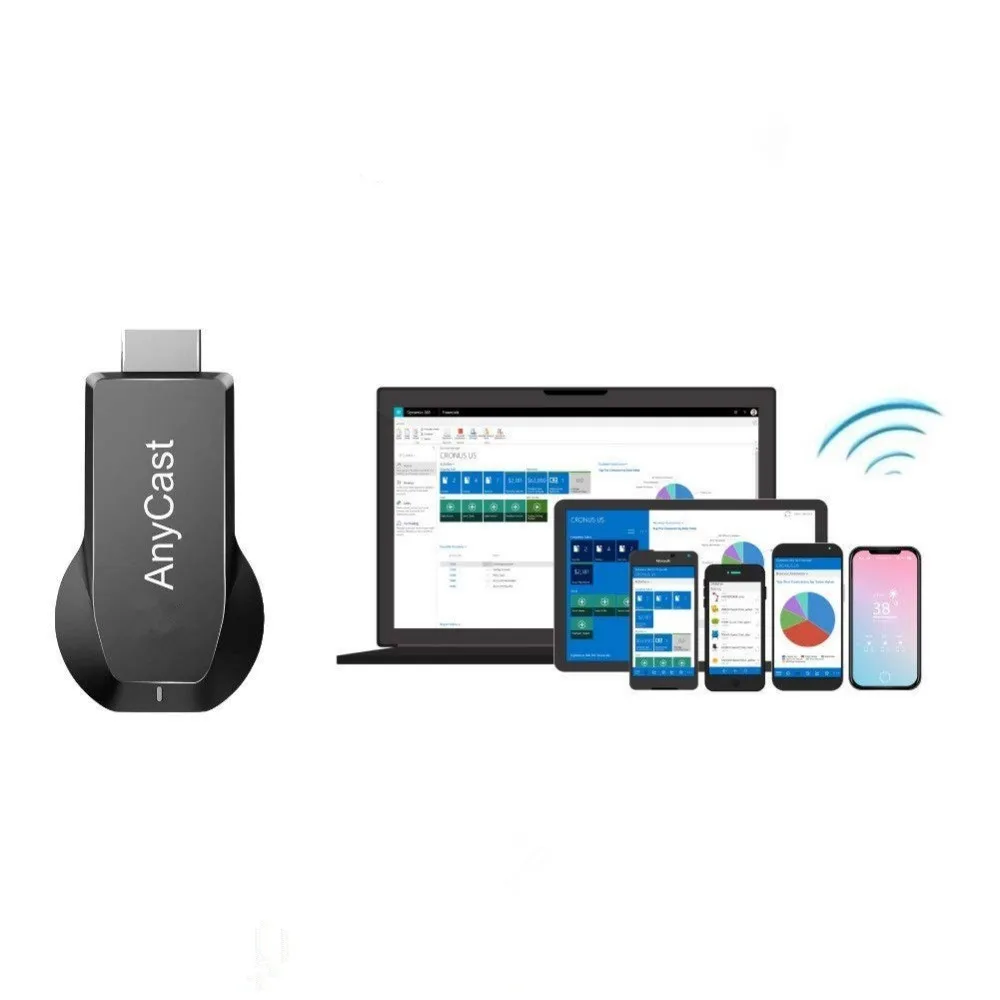

YIKIXI 2.4G/5G AnyCast M100 HDMI WiFi Display Tv Dongle Dual Core H.265 Decorder 4K HD Output Tv Stick No Need Modes Switching