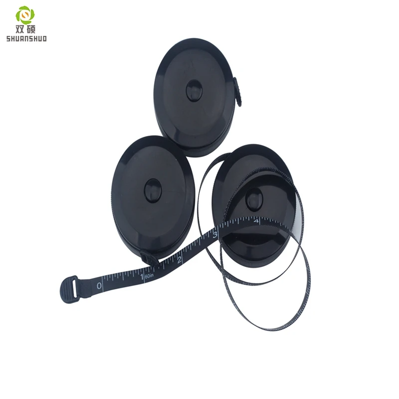 

High quality 1.5 meters 60 inches Mini all-black automatic telescopic tape push-pull tape 1pcs/packge