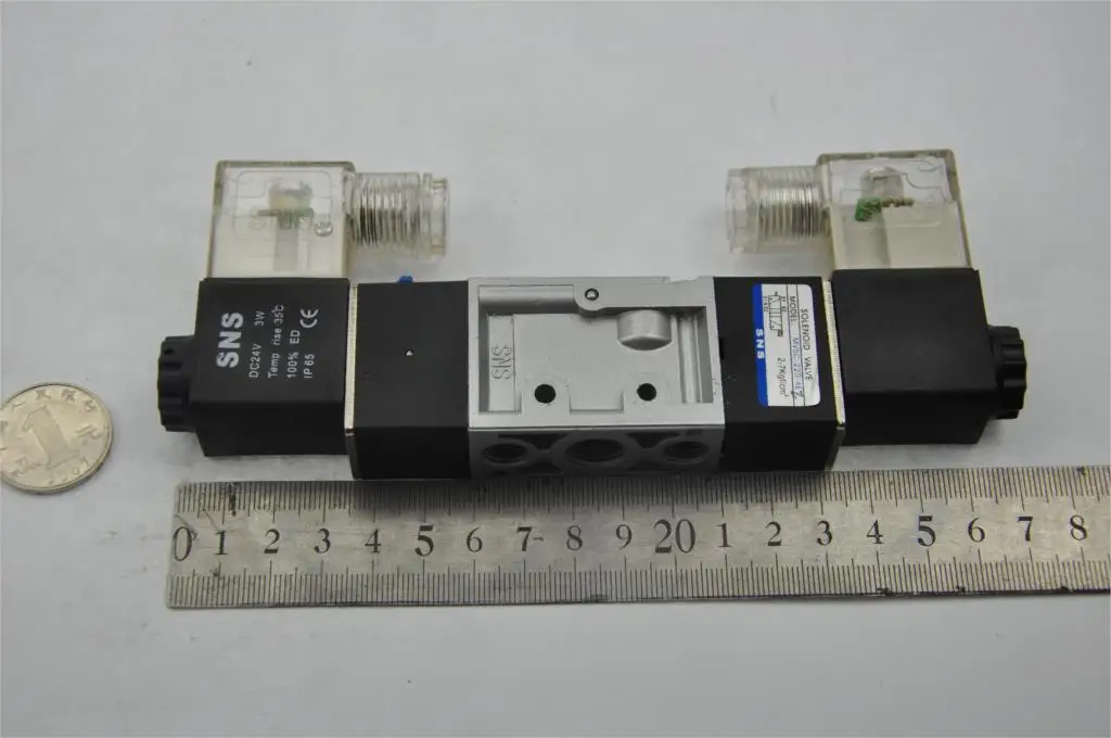 

MVSC-220-4E2 1/4"PT DC24V 5Port 2 Pos Solenoid magnetically air pneumatic valve 5Port 2 Pos Mindman type