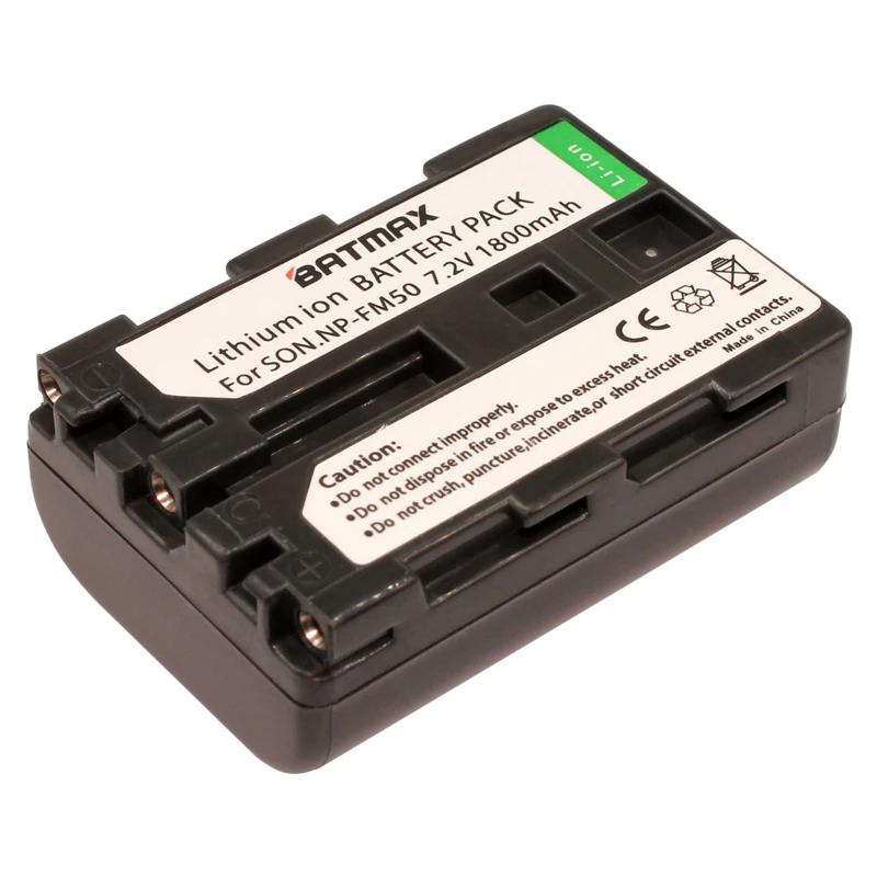 

1Pcs1800mAh NP-FM50 NP FM50 Rechargeable Battery for Sony NP-FM51 NP-FM30 NP-FM55H DCR-PC101 DCR-PC105 A57 A65 A77 A450 A560 580
