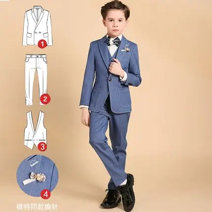 Костюм для мальчика костюмы для мальчиков на выпускной торжественное платье детский комплект костюм для мальчика куртка - Цвет: 5