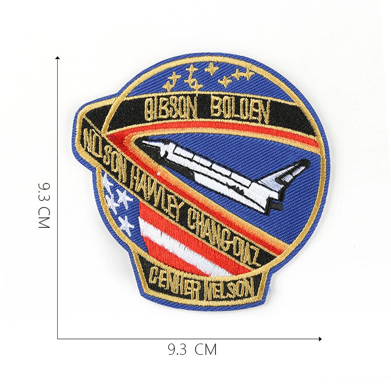 Модные вышитые нашивки воздушный значок Топ пистолет космическая ракета космонавты для мальчиков рюкзак футболка одежда ручной работы швейная аппликация - Цвет: 1