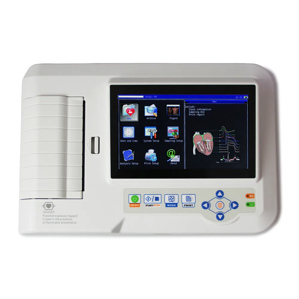 

CONTEC ECG 6-lead MACHINR 600G Touch SCREEN with PC Software,+ Printer