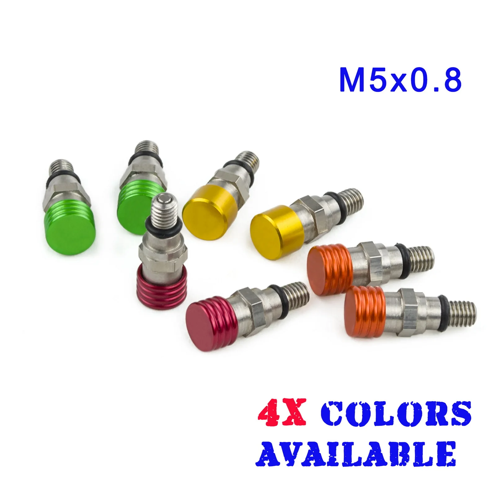 M5x0.8 Fork Air Pressure Bleeder Relief Valves Set For YAMAHA WR250 WR250F WR250R WR250X WR400F WR426F WR450F Etc OFF-Road Bikes