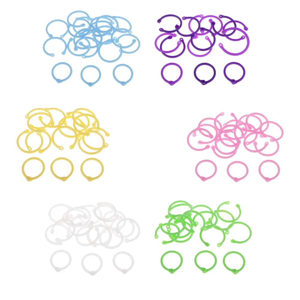 

S / L / XL Sized Models Creative Plastic Multifunction Circle DIY Album Loose Leaf Book Binder Hoop Ring Color Random Delivery