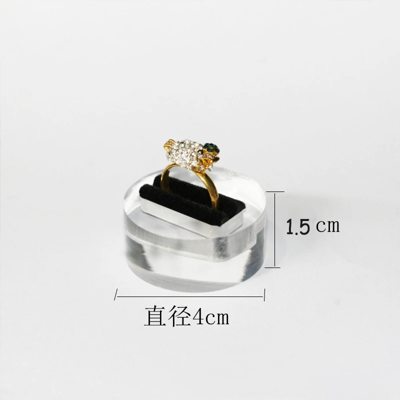 Customized Acrylic Round Ring Display Stand Ring Holder Ring Stand Jewelry Display Case Ring Organizer for Single Ring Display