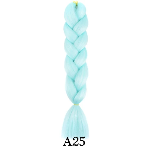 Синтетические плетеные волосы для женщин, огромные плетеные волосы, африканские волосы кроше для наращивания, высокотемпературное волокно 100 г/шт., 24 дюйма - Цвет: M#Синий