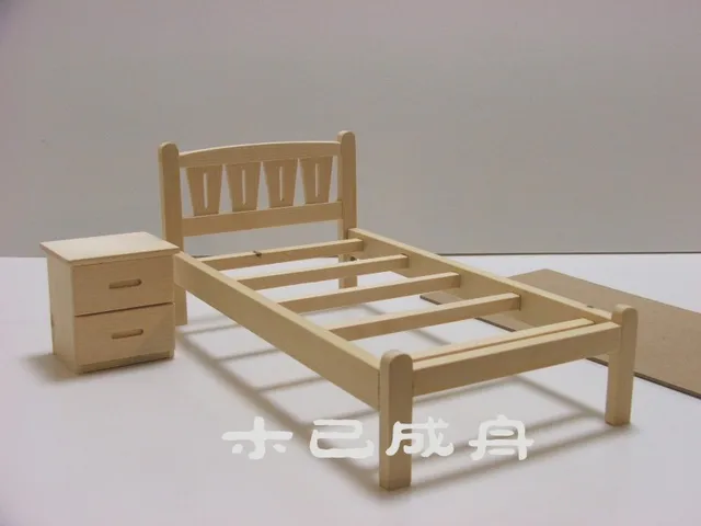 1/6 bjd bambola miniatura mobili in legno fai da te assemblato a ... Comodini legno fai da te