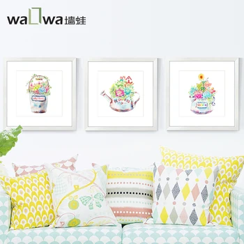 

Colorful wall frog fleshy fresh garden paintings to warm the bedroom living room, combination of decorative painting murals of G