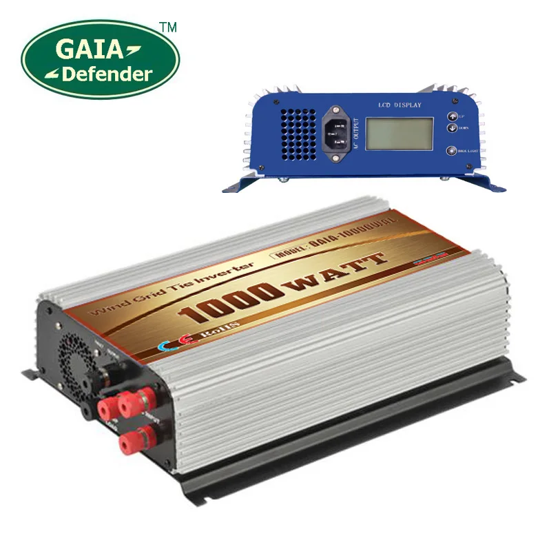 1000W Wind Grid Tie Inverter with LCD/Dump Load Controller for 22 60v