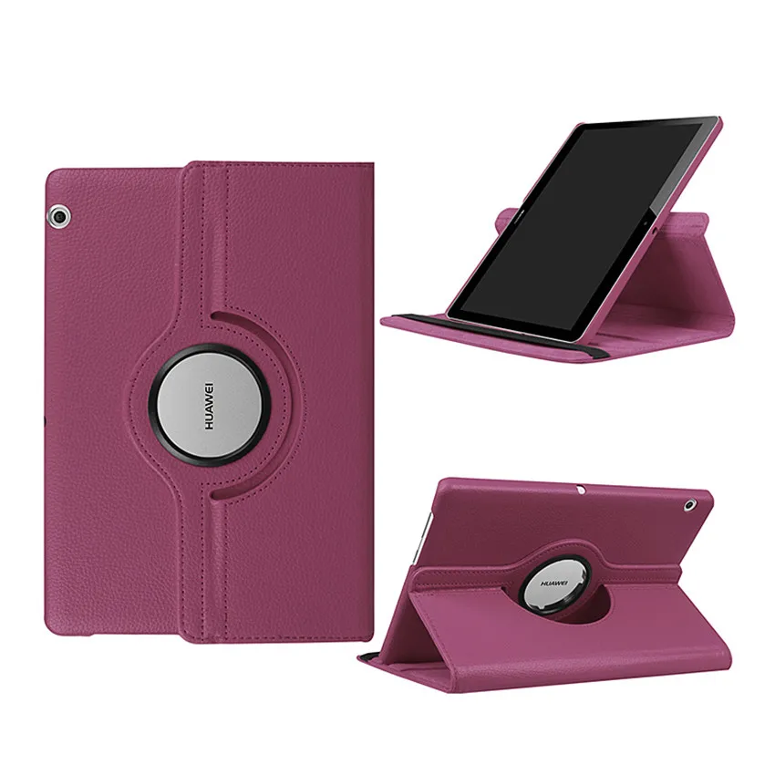 Чехол с зернистой текстурой на 360 градусов для huawei MediaPad T3 10 AGS-W09 AGS-L09 9," Funda Tablet For Honor Play Pad 2 9,6+ ручка - Цвет: Фиолетовый