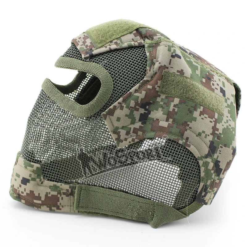 

WoSporT Paintball Protection Face Masks Metal Net Mesh Face Cover Big Vision Slingshot Military Gun Paintball Sports Accessories