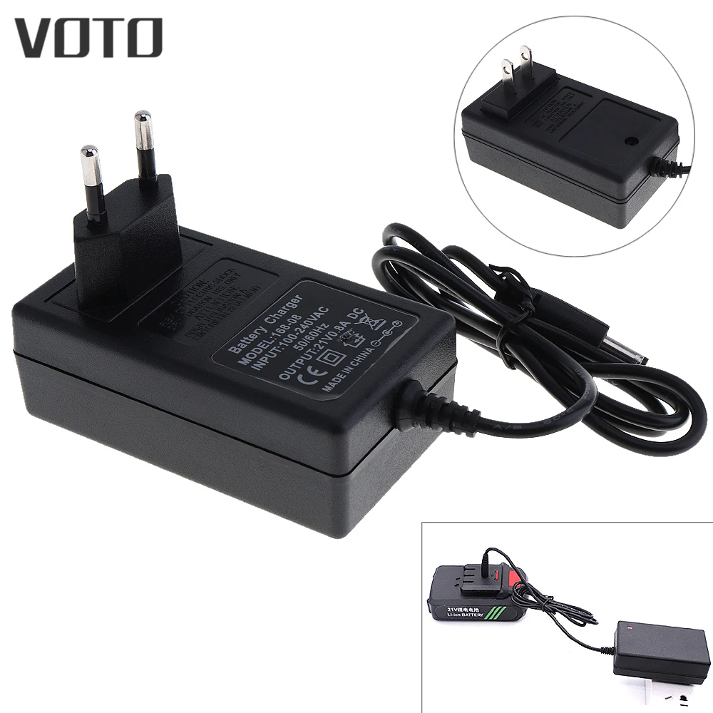 

VOTO 110cm Power Charger Adapter Power Source for 21V Lithium Electric Screwdriver US / EU Plug
