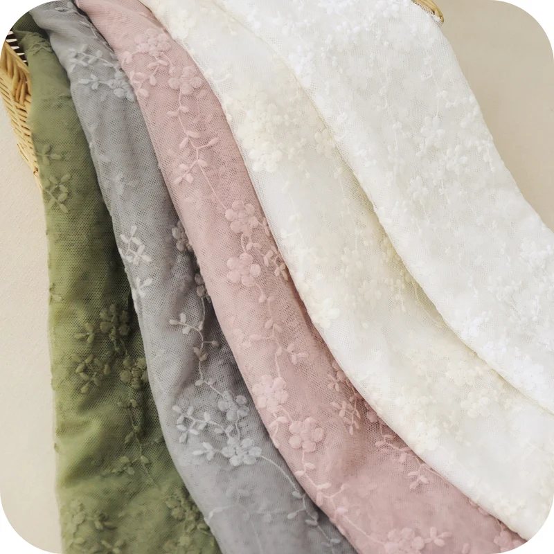 

5 Colors Optional Exquisite Embroidery Lace Net Yarn Cotton Material DIYclothing ExcipientsRS1016