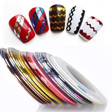 30 Colors Rolls Striping DIY Tape Line Nail Art Sticker Tools Beauty Decorations for on Printing nail polish Stickers sweet tren
