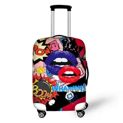 Красные губы дизайн дорожные аксессуары для чемодана Защитные Чехлы 18-32 дюймов Эластичный Чемодан пылезащитный чехол растягивающийся