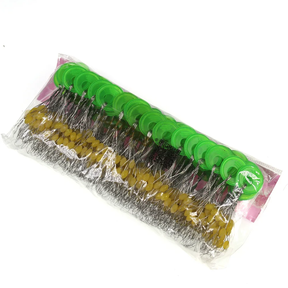 100set=600PCS Free Shipping Yellow Olives Free Shipping Space Beans Size S M L Supplies Suitable for many sizes of Fishing Line