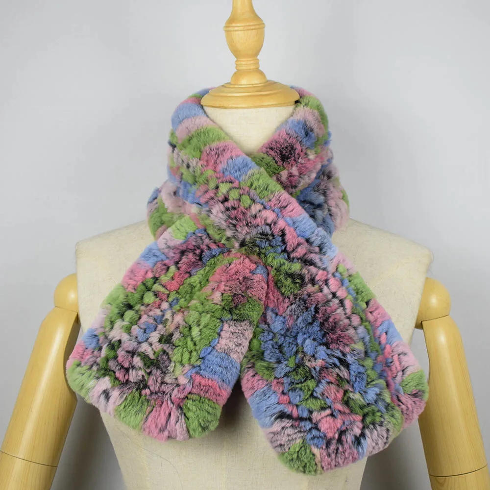 rex rabbit fur scarf short 15