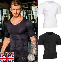 Британская Стоковая Мужская Сжатый Топ Спортивная одежда Под базовым слоем мужские рубашки для йоги