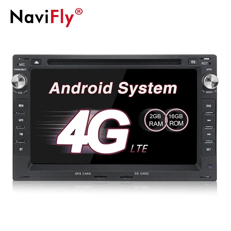 

NaviFly 7" Android 7.1 Car DVD player gps navigation for VW/Volkswagen/PASSAT/B5/MK5/GOLF/POLO/TRANSPORTER 2G RAM 2din 4G LTE