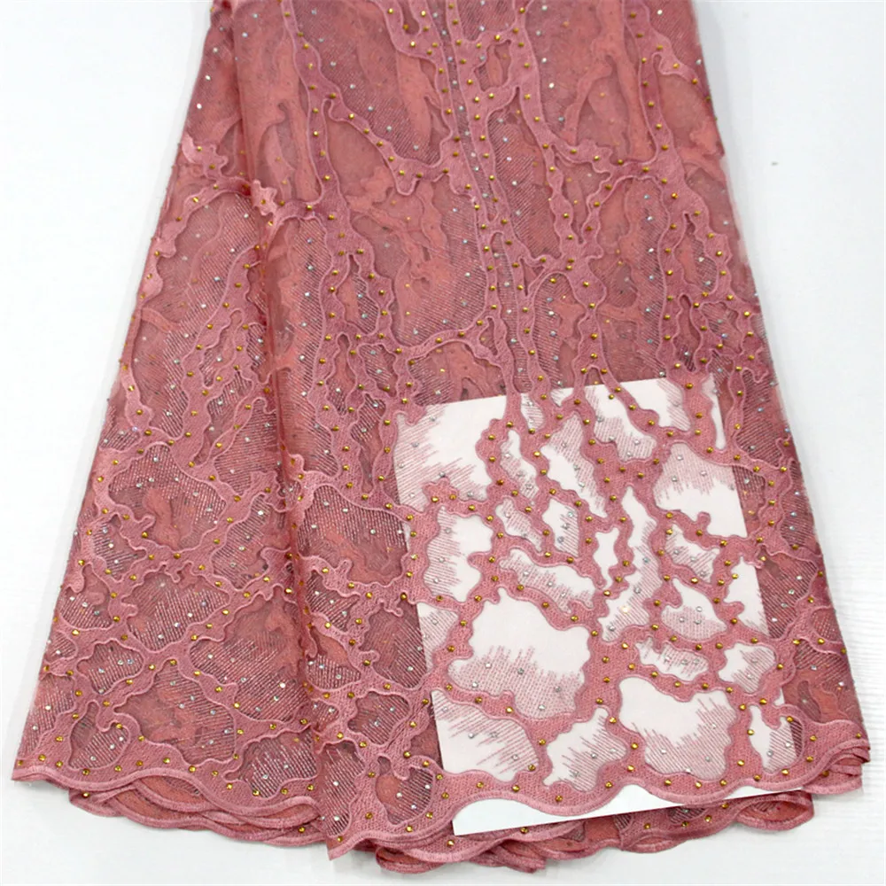 

African Lace Fabric 2018 High Quality Nigerian Lace Fabrics Tissu Africain Guipure Embroidery French Tulle Lace Fabric F154-1