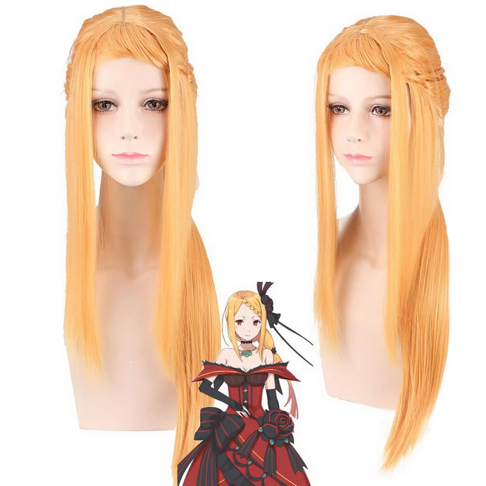 Priscilla Bariel Blonde Cosplay Wig Re:Life in a different world from zero Anime Costume Long Straight Synthetic Hair Party Wigs |