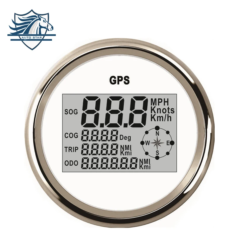 85mm Universal GPS Digital Speedometer 120KM Stainless Steel Waterproof