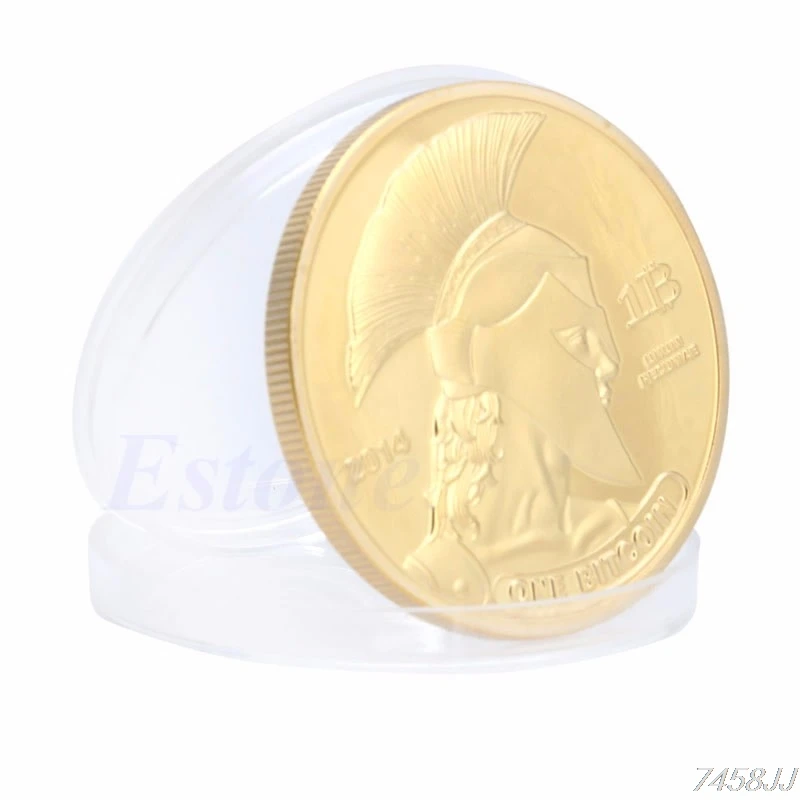 Позолоченная титановая памятная монета BTC Биткойн Коллекционная Коллекция физический G03 Прямая поставка