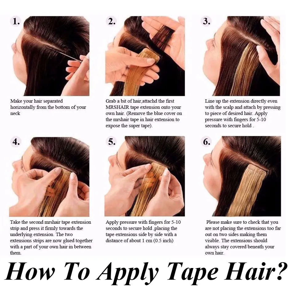 Tape In Human Hair Extensions 20pcs Natural Black Remy Brazilian Straight Skin Weft Hair Blonde Tape Hair Extensions Brown Sales