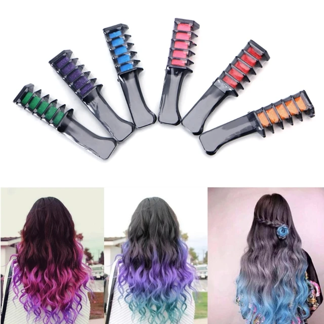 Diy Mascara With Crayons Temporary Hair Chalk Dye Powder With Comb Salon Hair Mascara Crayons