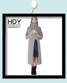 HDY Haoduoyi осень весна Длинная хлопковая футболка с разрезом для женщин Однотонная женская черная /белая футболка свободного кроя с коротким рукавом Длинный топ с о-образным вырезом Повседневный уличный стиль