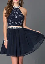 2016 attraktive 2 Stück Halter Perlen Kurz Graduation Dresses Trägerlosen Zip Zurück Sleeveless Homecoming Cocktail Party Kleid