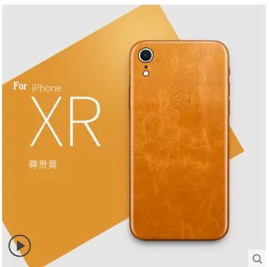 Чехол из натуральной кожи для iphone XR паста на 360 градусов полностью кожаный | Бамперы -32920629018