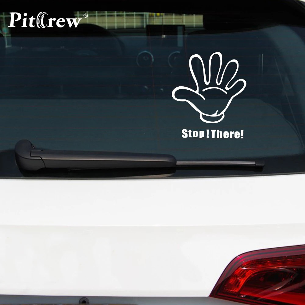 

1PC 13*15.2cm 2019 Safety Warning Vinyl Car stickers" STOP THERE " Car Stylingcars Motorcycles Decals Styling Accessories