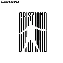 Langru Автомобильная наклейка италия футбол Cristiano Ronaldo Cr7 Silhouette No.7 креативные наклейки для ноутбука планшет авто тюнинг Jdm(China)