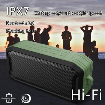 

2019 New V5.0 Portable wireless bluetooth speaker Y3-TWS IPX7 Outdoor sports waterproof speaker support U disk / TF / FM /Mic