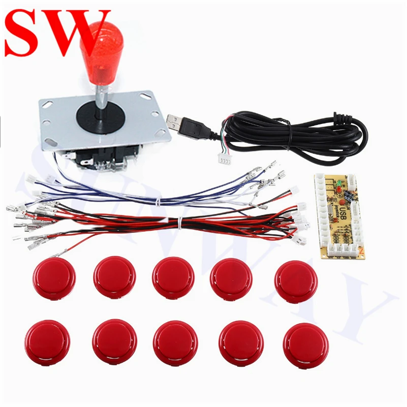 2 Player Arcade machine Buttons and Joystick DIY Controller Kit for Windows and Raspberry Pi,x 5