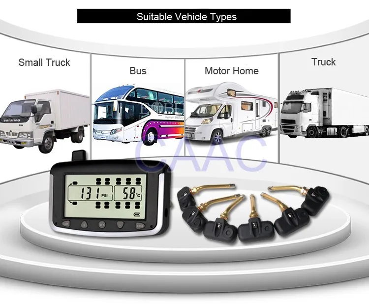 Система контроля давления в шинах шин Давление мониторинга Системы для грузовика с 6 шт. внутренний датчики Высокая Низкая Давление Температура оповещения быстро предупреждающий об утечке сигнал