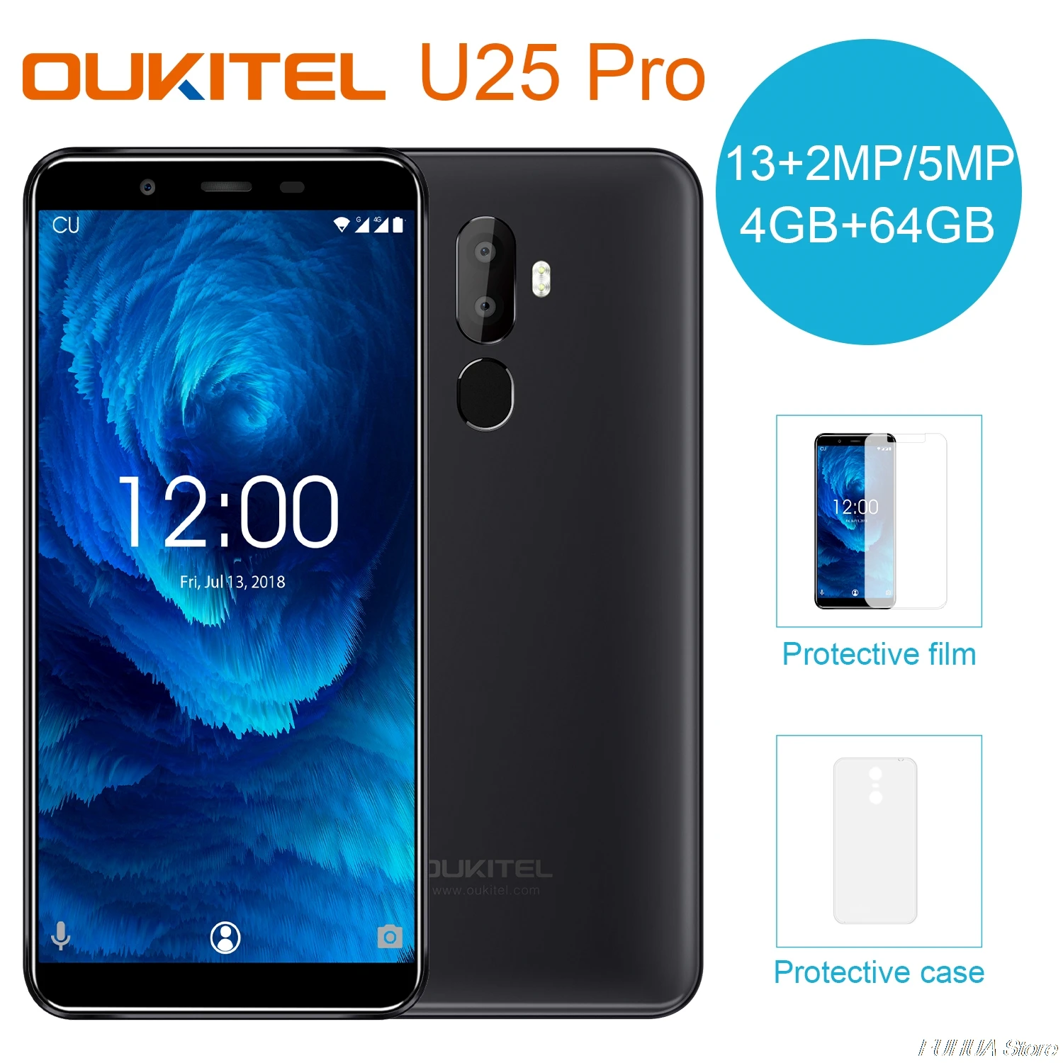 Oukitel U25 Pro 5.5 Inch Android 8.1 4GB RAM 64GB ROM Moblie Phone MTK6570T Octa Core cellphones 3200mAh Type-C 4G Smartphone
Oukitel U25 Pro 5.5 Inch Android 8.1 4GB RAM 64GB ROM Moblie Phone MTK6570T Octa Core cellphones 3200mAh Type-C 4G Smartphone