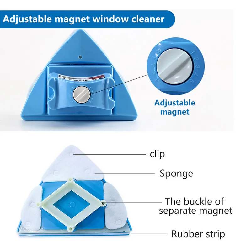 Baffect Магнитная щетка для мытья окон очиститель щетка для чистки стекла Магнитная щетка для мытья окон инструмент для очистки Регулируемый чистящие средства для 4-29 мм Стекло