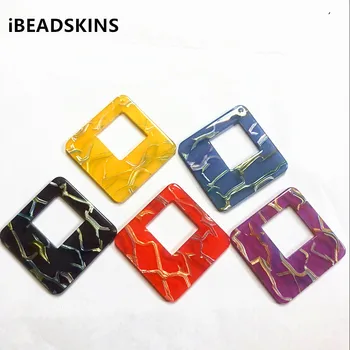 

New arrival! 47x37mm 50pcs/lot acrylic stripe rhombus-shape charms for earrings accessories earring/Jewelry DIY making