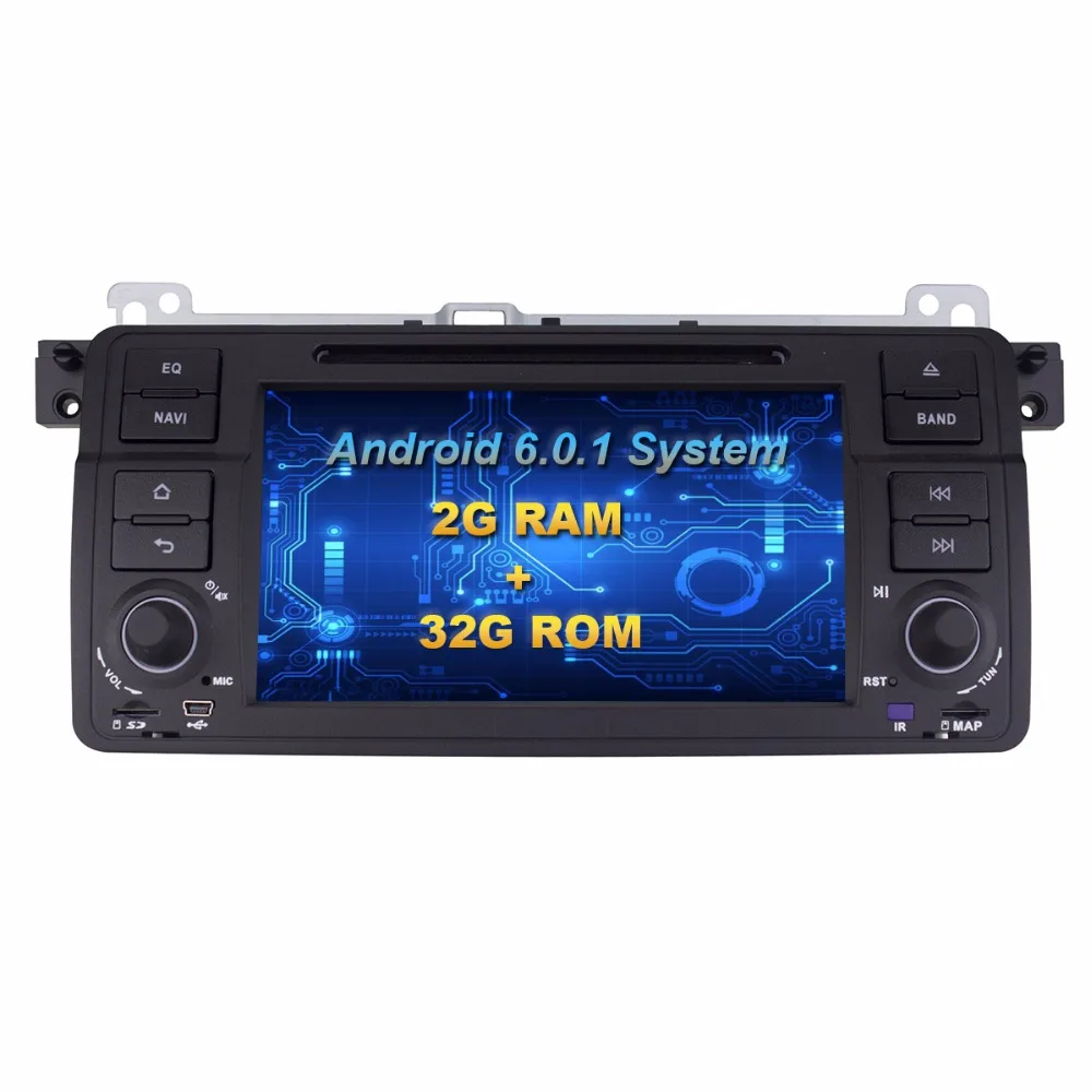 One Din Android 6.0.1 Quad Core 2G+32 Car Radio GPS Navigation for BMW