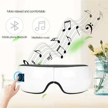 

Electric Heating Air Pressure Bluetooth Music Foldable Eyes Massager Mask Therapy SPA Instrument 3 Modes Eye Care Massage Tool