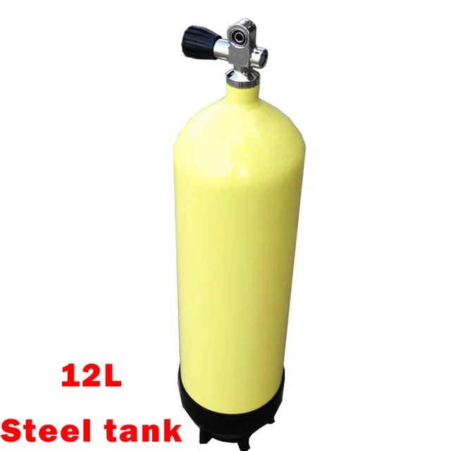 Buy 12L Scuba tank Yellow steel tank air cylinder Underwater Diving oxygen
