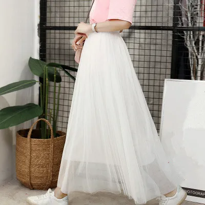 

Lace Princess women clothes 2019 Long Tulle Skirt plus size high waist long skirts korean kawaii skirt boho fashion Tutu skirts