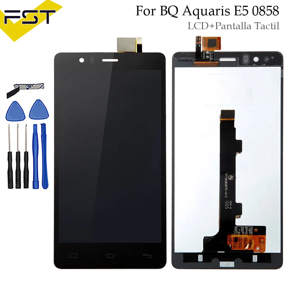 

LCD Pantalla With Tactil For BQ E5 0858 Full Display LCD Screen+Touch Digitizer For BQ Aquaris E5 lcd TFT5K0858FPC-A1-E +Tools