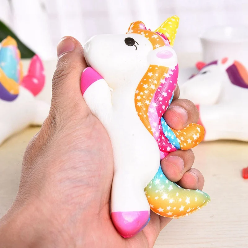 

Simulation Flying Unicorn Horse Pony Squishy Toys Slow Rising Squeeze Doll Fun Jokes Props Pranks Maker Trick Gift
